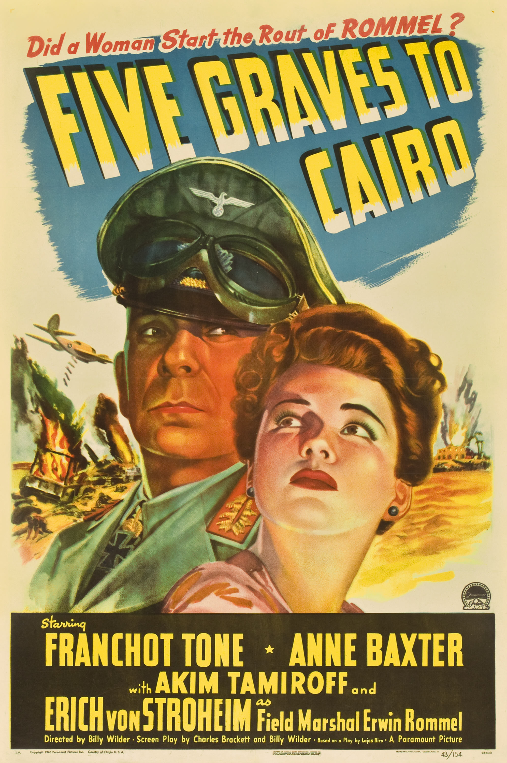 Смотреть фильм Пять гробниц по пути в Каир 1943 года онлайн